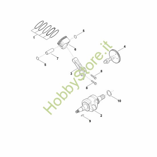 Picture of D - Albero motore, pistone EHC 700.0 (EHC700-0002)